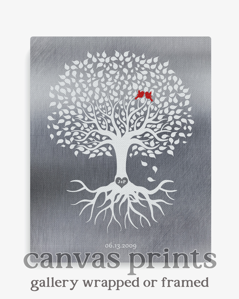 Custom 10th Anniversary gift ona personalized gallery wrapped canvas.